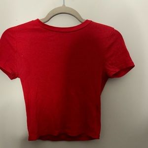 Red ribbed H&M tshirt